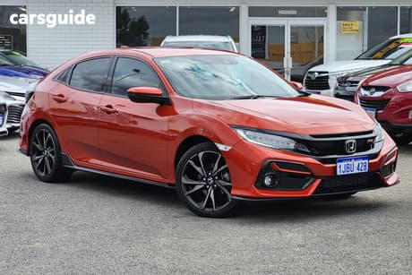 Orange 2021 Honda Civic Hatchback Rs