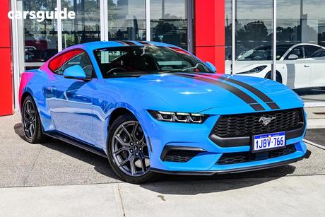 Blue 2024 Ford Mustang Fastback Ecoboost