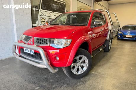 Red 2010 Mitsubishi Triton Double Cab Utility Glx-R (4X4)