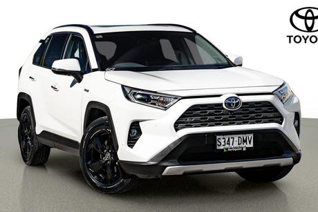White 2019 Toyota RAV4 Wagon Cruiser 2Wd Hybrid