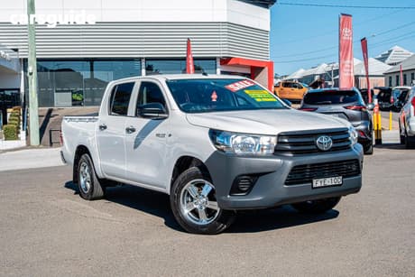 White 2019 Toyota Hilux Double Cab Pick Up Workmate