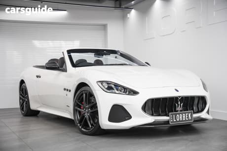 White 2019 Maserati Grancabrio Convertible Sport