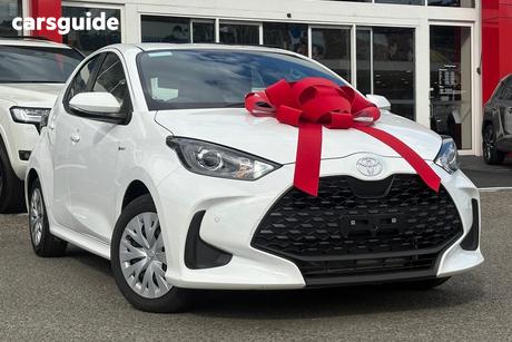 White 2025 Toyota Yaris Hatchback Ascent Sport Hybrid