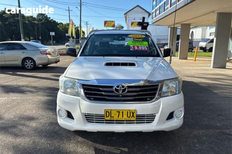 White 2013 Toyota Hilux Cab Chassis Sr