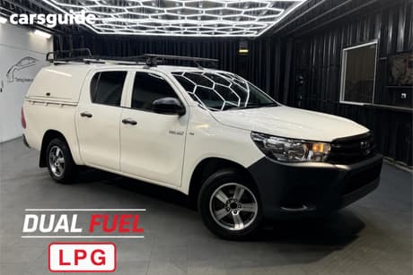 White 2019 Toyota Hilux Double Cab Pick Up Workmate