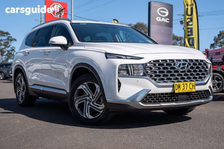 White 2023 Hyundai Santa FE Wagon Elite Crdi (Awd)
