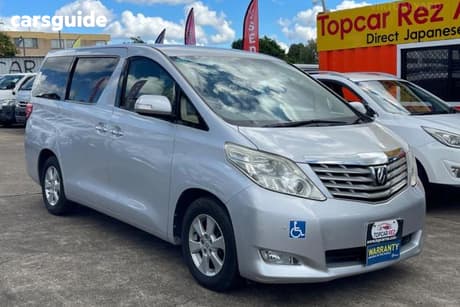 Silver 2010 Toyota Alphard Commercial