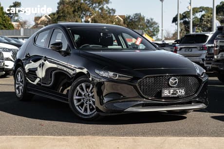 Black 2020 Mazda 3 Hatchback G20 Pure