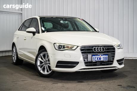 White 2014 Audi A3 Hatchback Sportback 1.4 Tfsi Attraction