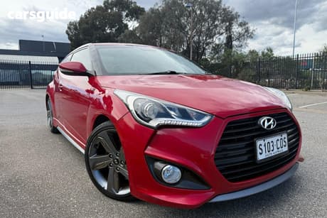 Red 2014 Hyundai Veloster Coupe Sr Turbo
