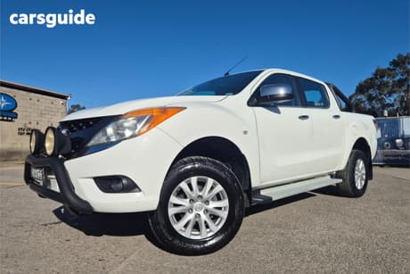 White 2013 Mazda BT-50 Dual Cab Utility Gt (4X4)