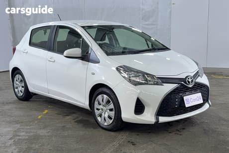 White 2015 Toyota Yaris Hatchback Ascent