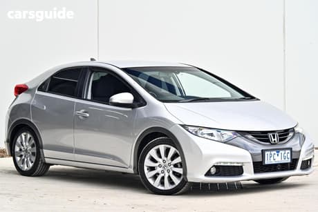 Silver 2013 Honda Civic Hatchback Vti-Ln