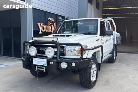 White 2019 Toyota Landcruiser Double Cab Chassis Gxl (4X4)