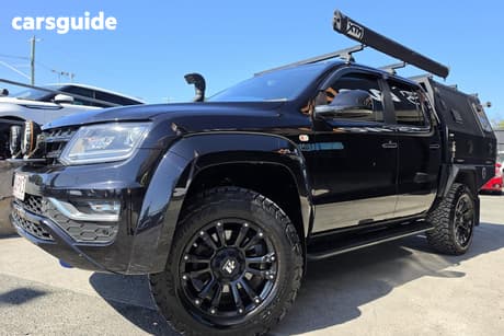 Black 2022 Volkswagen Amarok Dual Cab Utility Tdi580 Highline 4Motion
