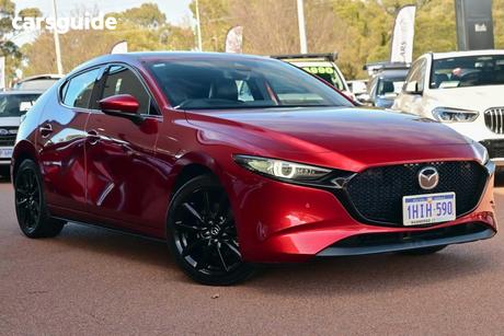Red 2021 Mazda 3 Hatchback G25 Astina