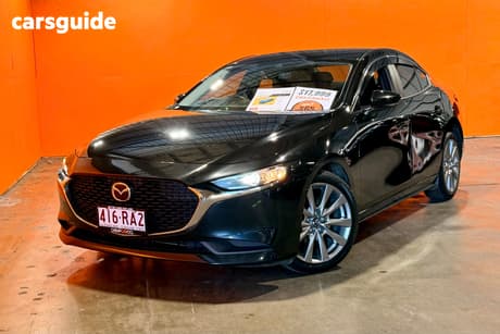 Black 2019 Mazda 3 Sedan G20 Evolve