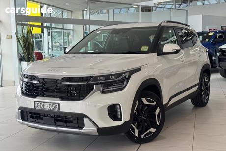 White 2025 Kia Seltos Wagon Gt-Line (Awd) (Sunroof)