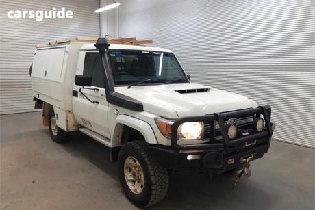 White 2021 Toyota Landcruiser Cab Chassis Gxl