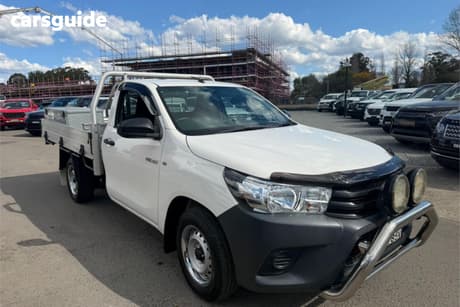 White 2019 Toyota Hilux Cab Chassis Workmate