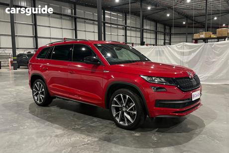 Red 2020 Skoda Kodiaq Wagon 132 Tsi Sportline (4X4)