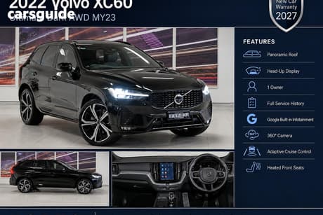 Black 2022 Volvo XC60 Wagon Ultimate B6 Dark Mhev