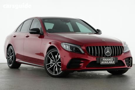Red 2020 Mercedes-Benz C43 Sedan 43
