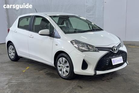 White 2015 Toyota Yaris Hatchback Ascent