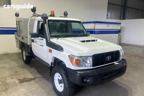 White 2019 Toyota Landcruiser Cab Chassis Workmate (4X4)