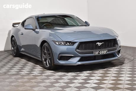 Blue 2025 Ford Mustang Fastback Ecoboost