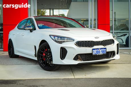 White 2018 Kia Stinger Sedan Gt (Black Leather)