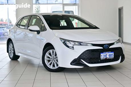 White 2024 Toyota Corolla Hatchback Ascent Sport Hybrid