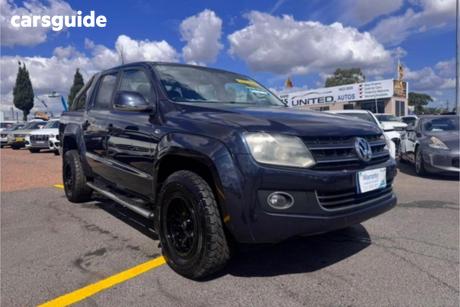 Black 2014 Volkswagen Amarok Dual Cab Utility Tdi420 Highline (4X4)