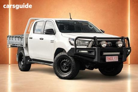 White 2021 Toyota Hilux Double Cab Chassis Sr (4X4)