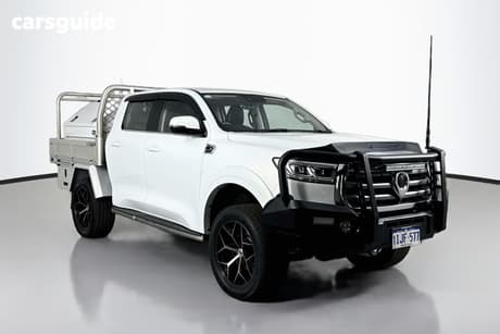 White 2024 GWM UTE Dual Cab Chassis Tray Cannon (4X4)