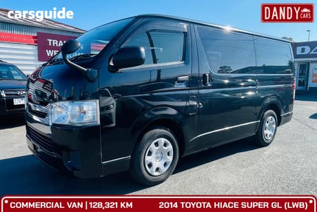 Black 2014 Toyota HiAce Commercial LWB