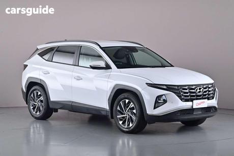 White 2022 Hyundai Tucson Wagon Elite (Awd)