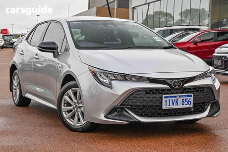 Silver 2025 Toyota Corolla Hatchback Ascent Sport Hybrid