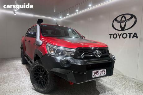 Red 2018 Toyota Hilux Dual Cab Utility Rugged X (4X4)