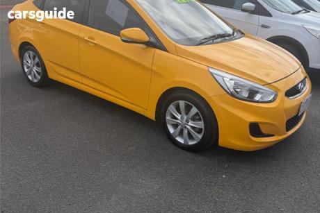 Yellow 2017 Hyundai Accent Sedan Sport