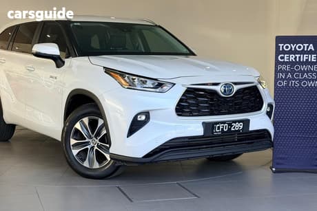 White 2022 Toyota Kluger Wagon Gxl Hybrid Awd