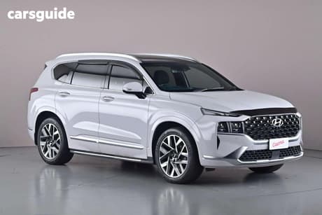 White 2022 Hyundai Santa FE Wagon Highlander Crdi (Awd)