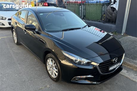 Black 2018 Mazda 3 Sedan Maxx Sport
