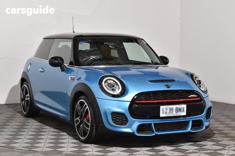 Blue 2018 Mini Cooper Hatchback 3D Hatch John Cooper Works