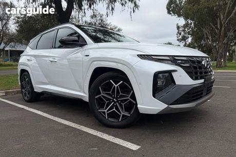 White 2022 Hyundai Tucson Wagon Highlander N Line (Awd)