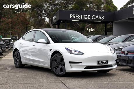 White 2023 Tesla Model 3 Sedan Rear-Wheel Drive