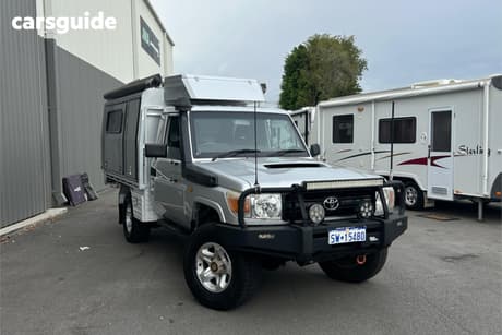 Silver 2010 Toyota Landcruiser Cab Chassis Workmate (4X4)