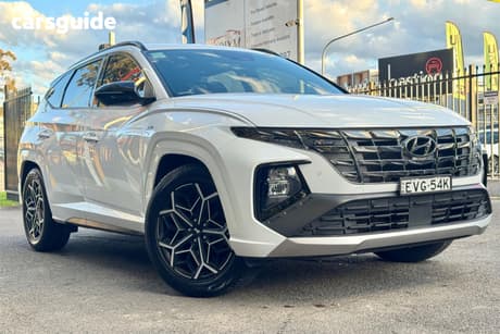 White 2022 Hyundai Tucson Wagon Elite N Line (Awd)