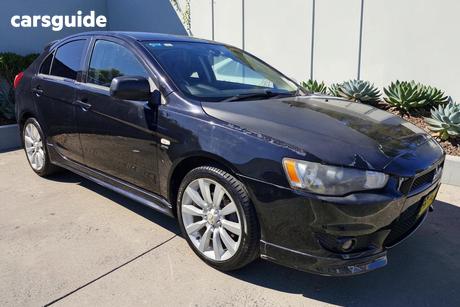 Black 2010 Mitsubishi Lancer Hatchback Vr-X Sportback