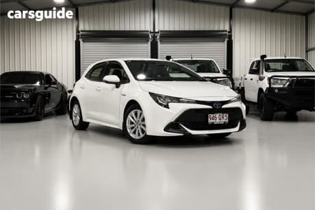 White 2023 Toyota Corolla Hatchback Ascent Sport Hybrid